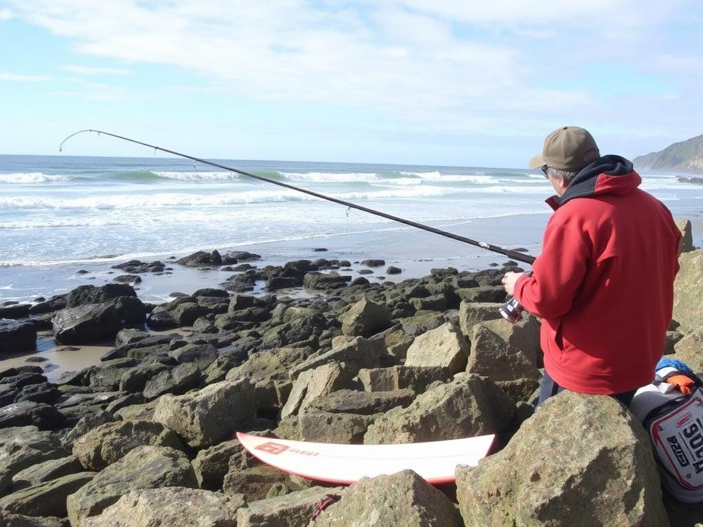     Pêche en surfcasting sur la côte atlantique.. Conocer el terreno: playas, puntas, rocas y fondos