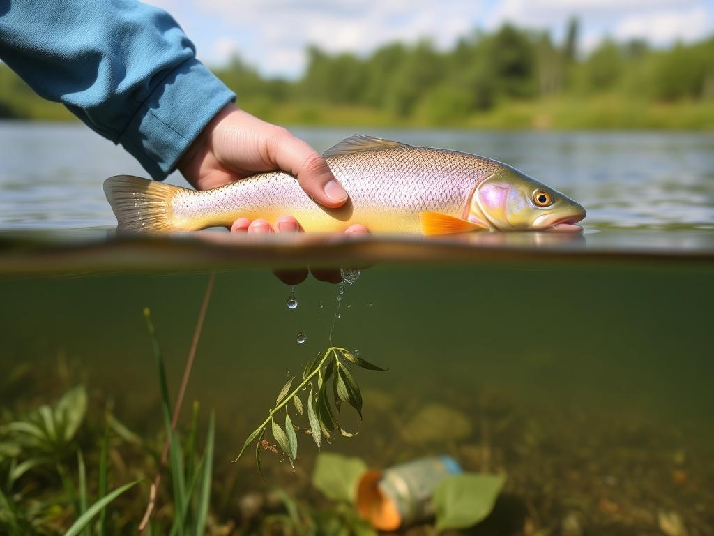     Angeln und Naturschutz: Müllvermeidung am Gewässer. Principios prácticos: cómo practicar la pesca con mínimo impacto