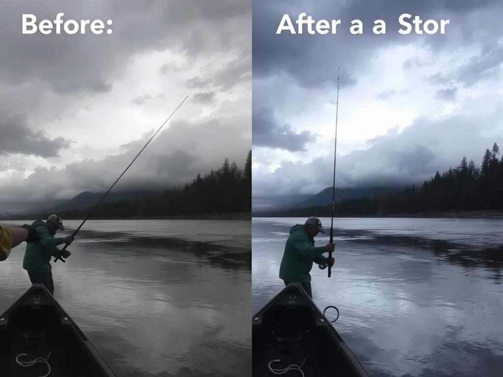 Fishing Before vs. After a Storm. Ética y respeto al medio ambiente Fishing Before vs. After a Storm. Ética y respeto al medio ambiente